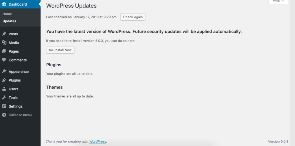 wordpress vedlikehold sjekkliste – oversikt over vedlikehold og oppdateringer